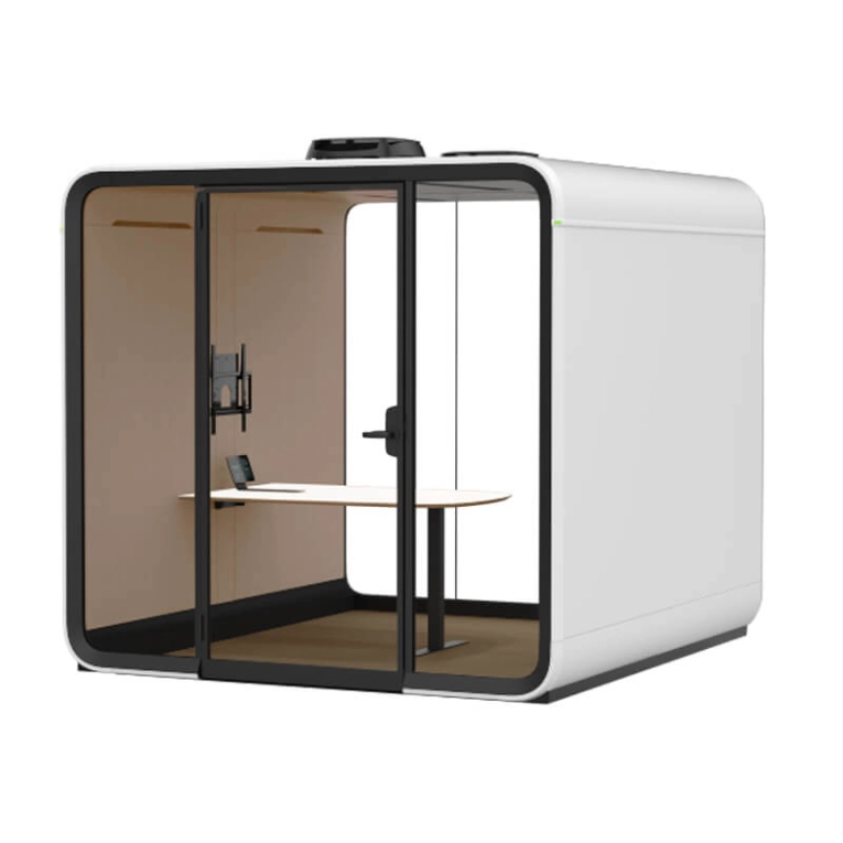 Cabine acoustique FRAMERY SIX extérieur blanc/ intérieur sable FRAMERY