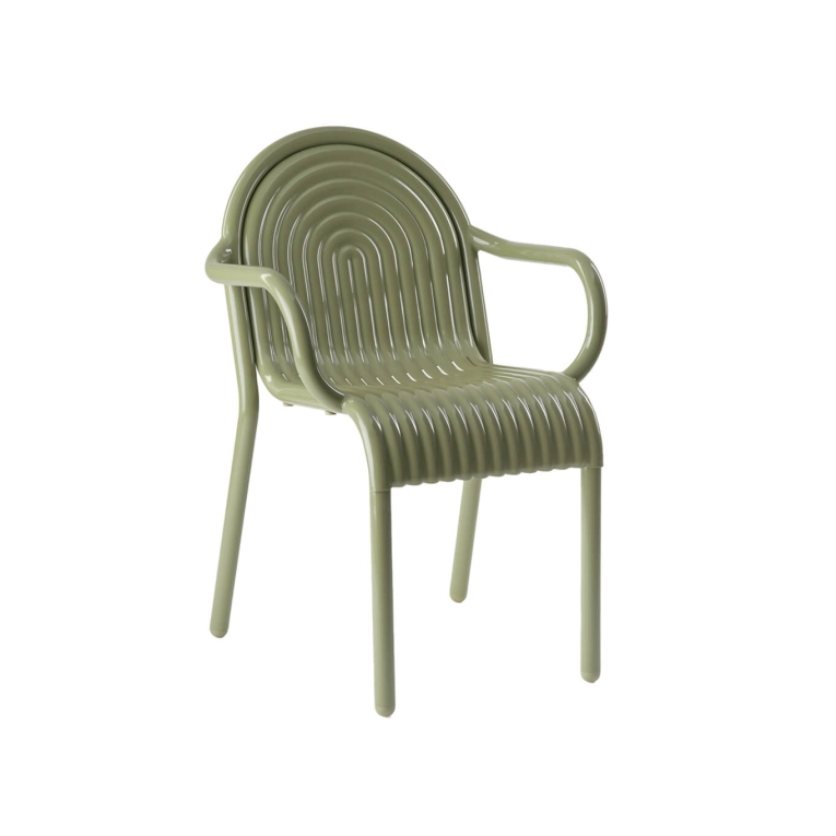 Chaise extérieure Groove Arm Mousse TOM DIXON