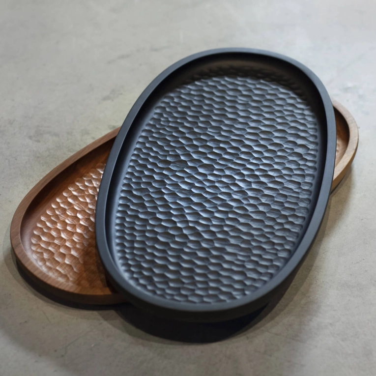 Tray, Dish TOUCH large Maple black ZANAT