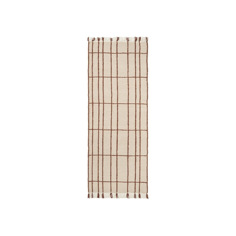 Rug SEN Runner Beige Brown FERM LIVING