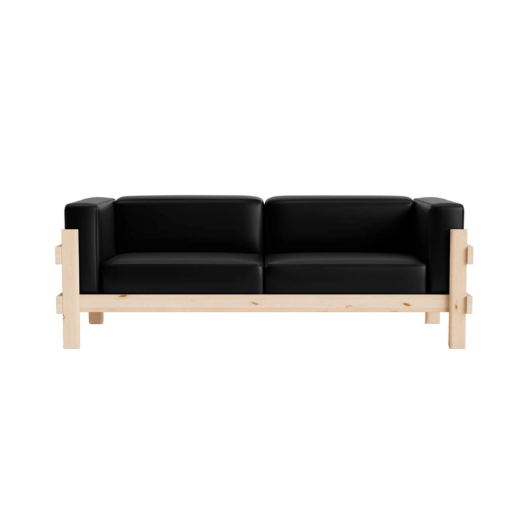 Canapé KUBE Pin Ultra Cuir Noir NORMANN COPENHAGEN