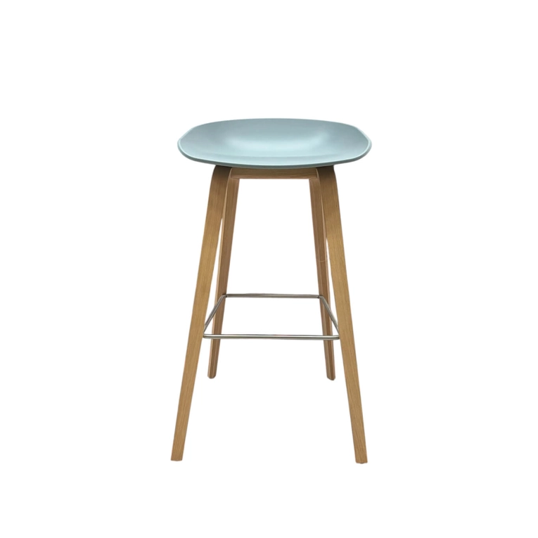 Tabouret haut ABOUT A STOOL AAS 32 H 85 Vert menthe poussiéreux HAY