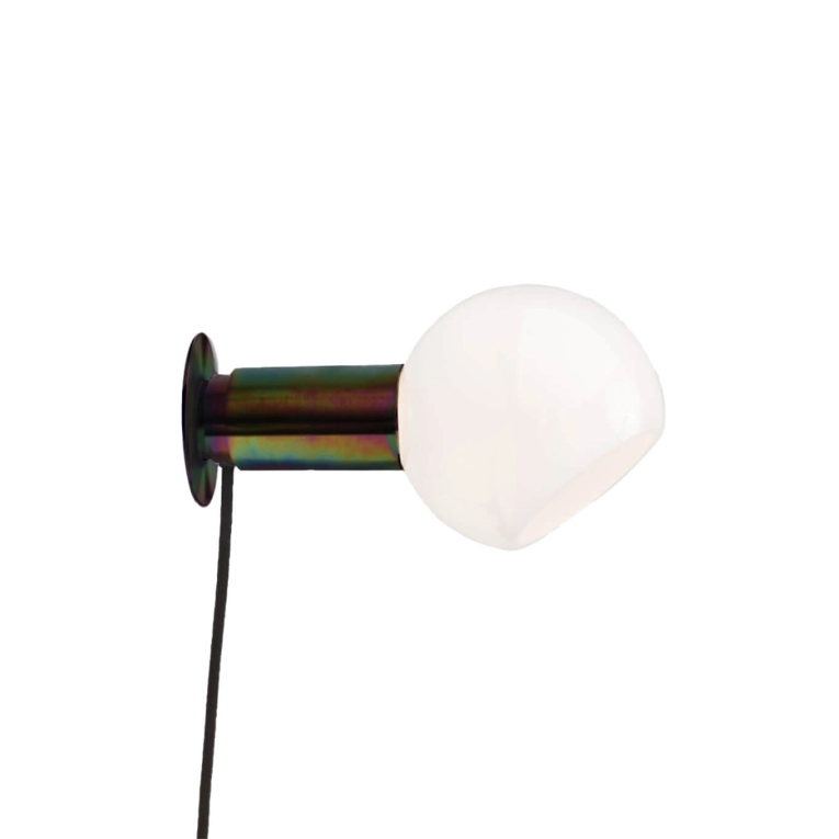 Applique DONYA avec prise Chrome Opale Foncé ANOUR