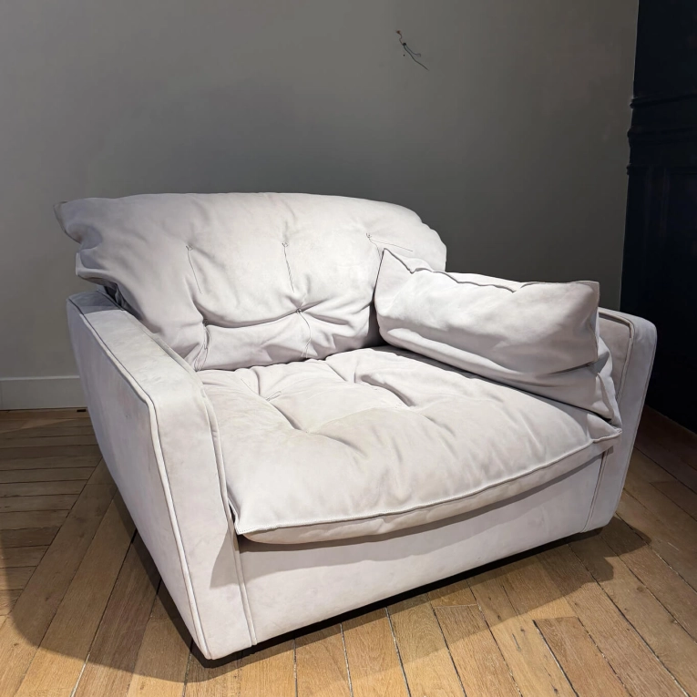 Fauteuil SORRENTO Kashmir Lilas BAXTER MADE IN ITALY
