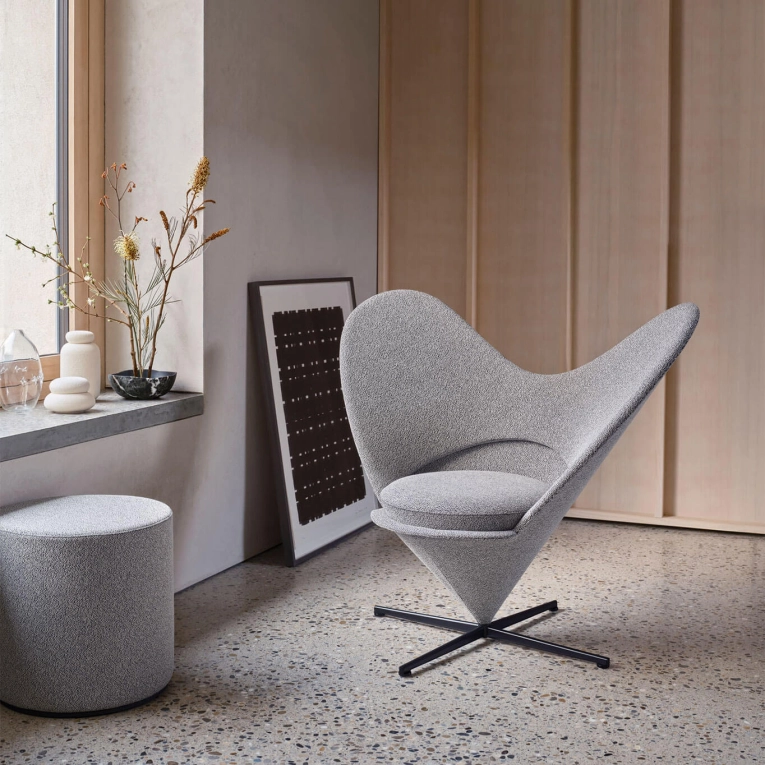 HEART CONE CHAIR Cento Salt'n'Pepper VITRA
