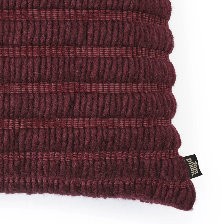 Cushion RIDGE 45x45 Burgundy TOM DIXON