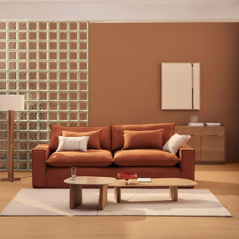 ANARELA 2 places Lin Terracotta KAVE HOME