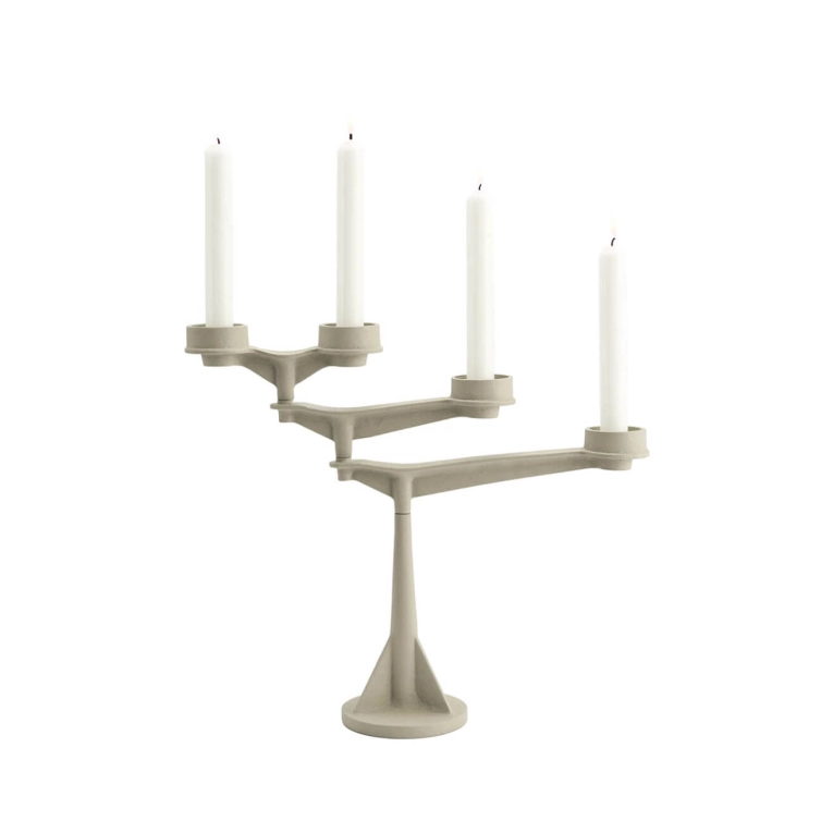Candle Holder, Candlestick and Candle MINI SPIN Candelabra Putty TOM DIXON