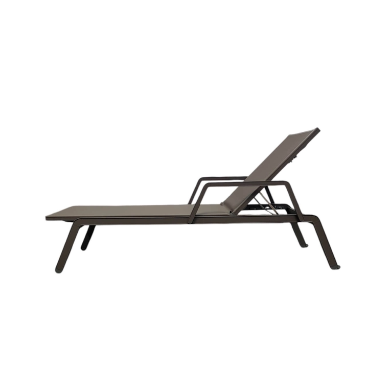 Outdoor Bench and Sunlounger LATITUDE Taupe with armrests KETTLER