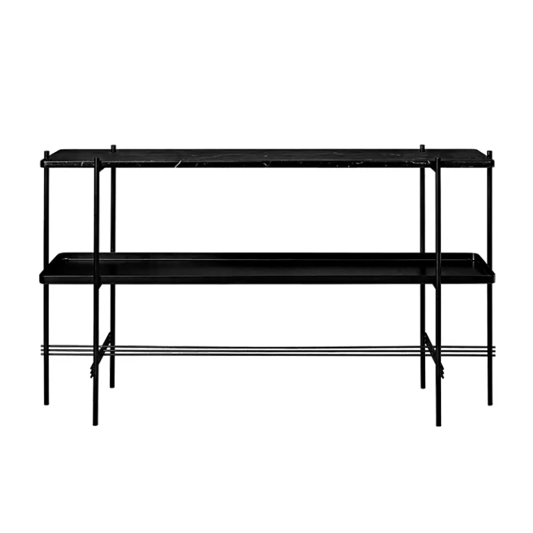 TS H 72 avec plateau Marbre Marquina Noir GUBI