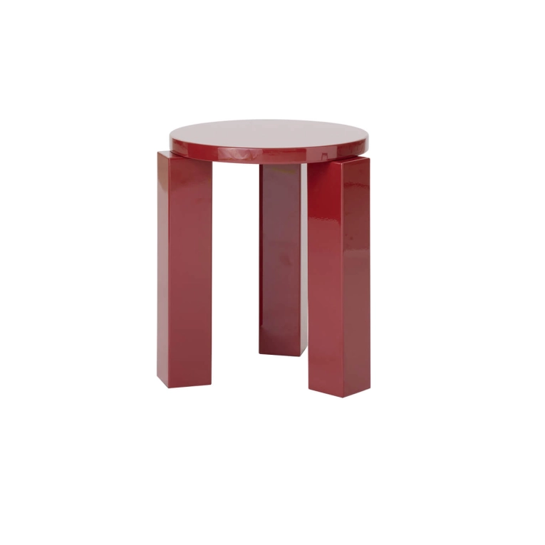 Stool ATLAS Ã 36 lacquered Burgundy NEW WORKS