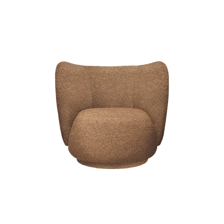 Easy chair RICO Brown Bouclé FERM LIVING