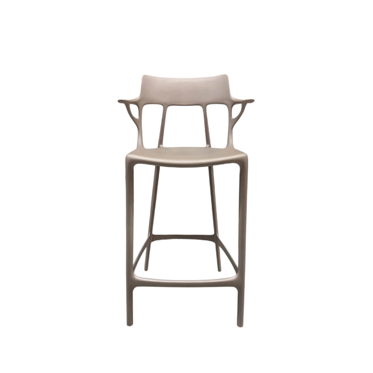 Tabouret haut A.I. RECYCLED Gris KARTELL