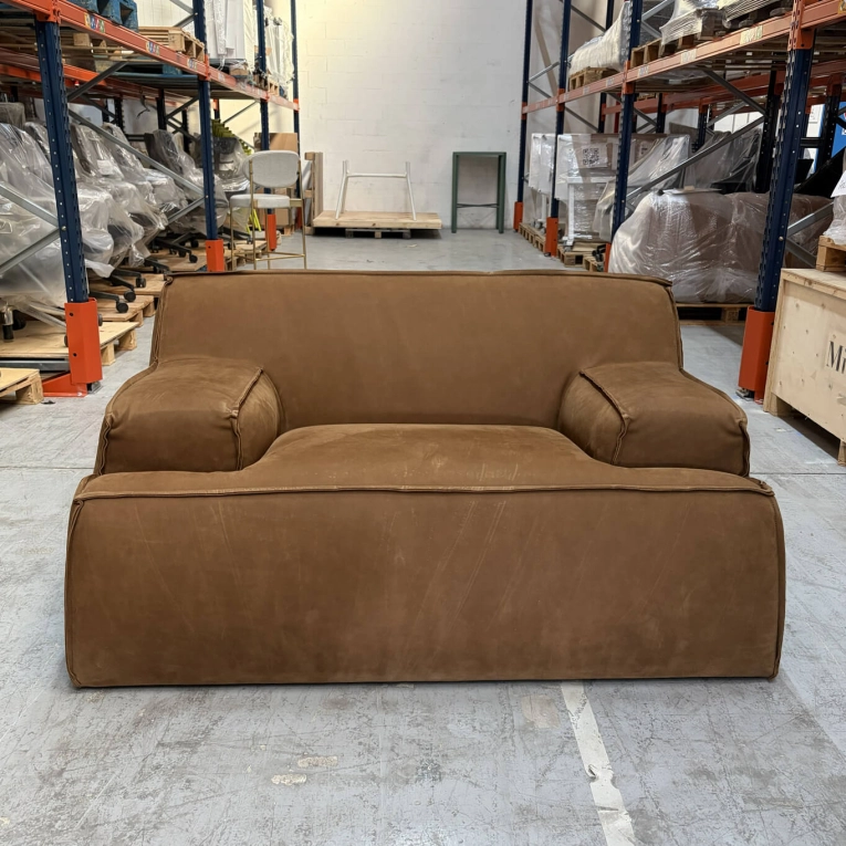 Fauteuil DAMASCO Nubuck Marron BAXTER MADE IN ITALY