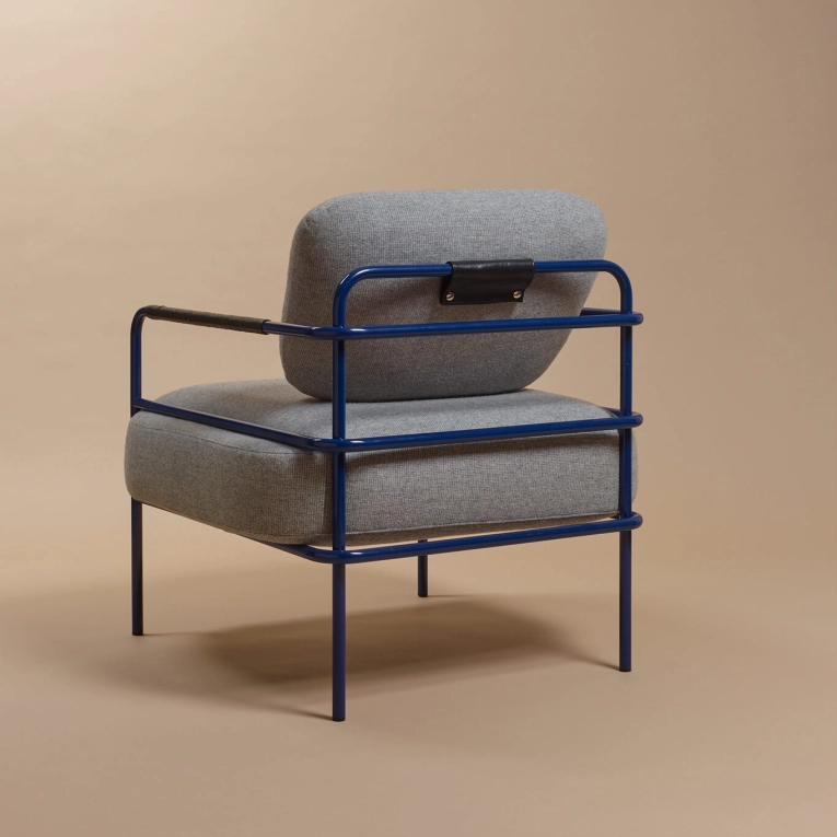 Easy chair LAIME 42 Saphir blue/ Arpin natté foncé NOMA