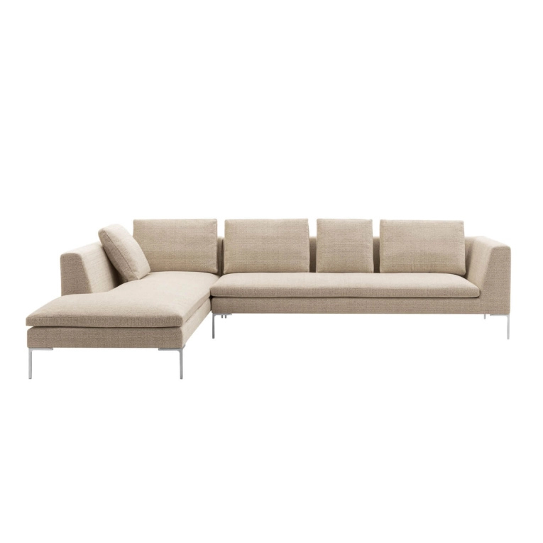 CHARLES angle gauche Chenille Elettra Ecru B&B ITALIA