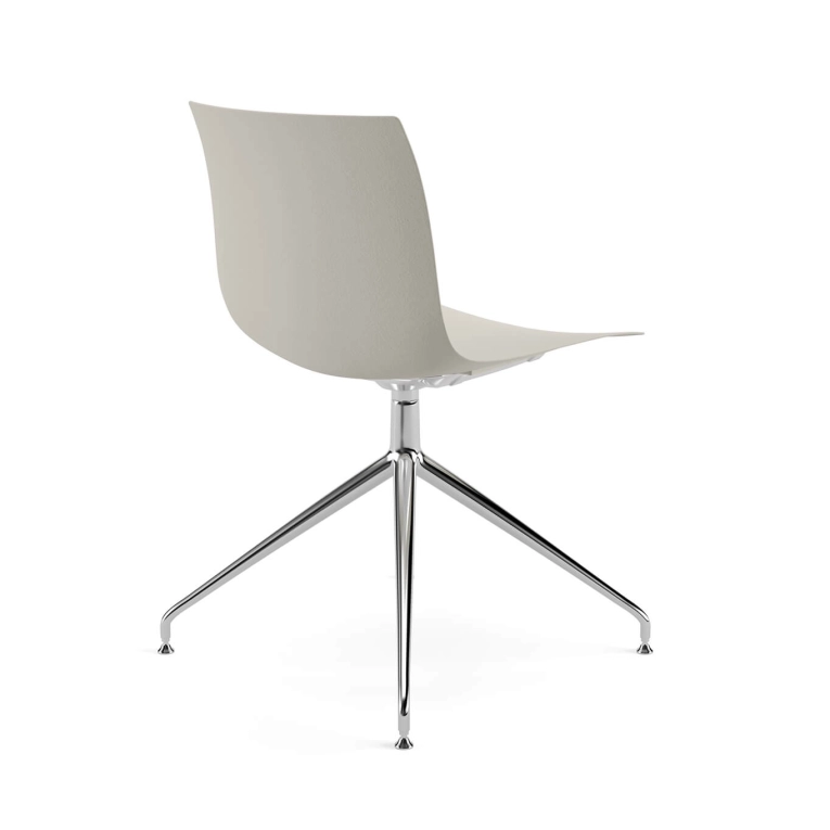 Chaise CATIFA RE 46 pied central Ivoire ARPER
