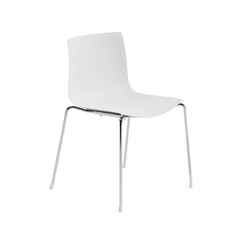 Chaise CATIFA RE 46 4 pieds Blanc lune ARPER