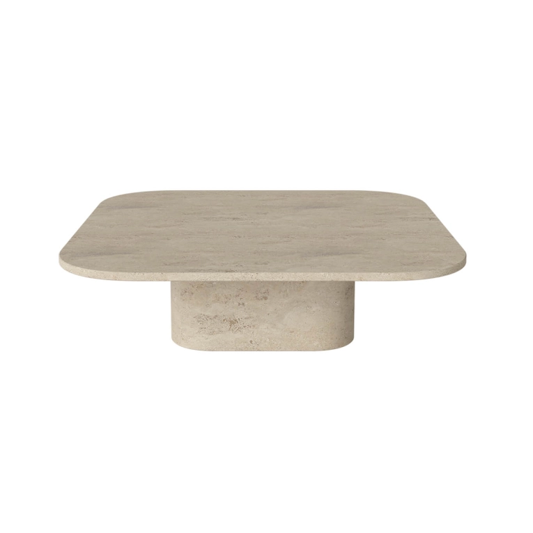 Coffee Table EIDA 100x100 H 28 Sand Travertine BOLIA