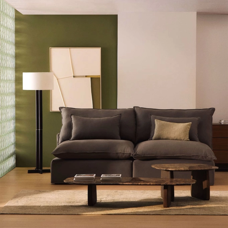 ANARELA modulable 3 places Lin Taupe KAVE HOME