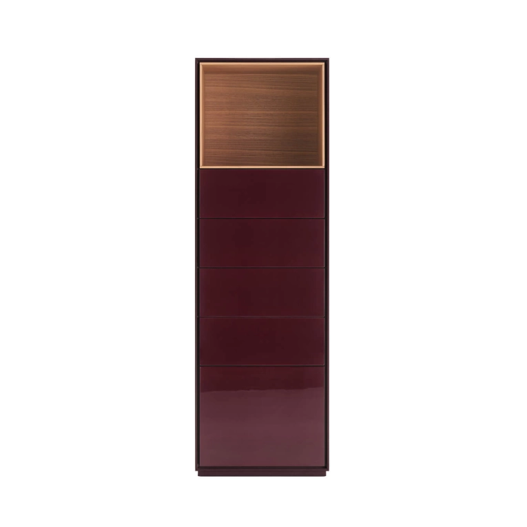 Meuble de rangement OTTO H 145 Bordeaux brillant MDF