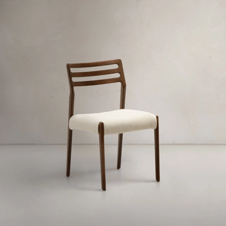 CUDIA Chêne teinté foncé / Tissu Jandi beige KAVE HOME