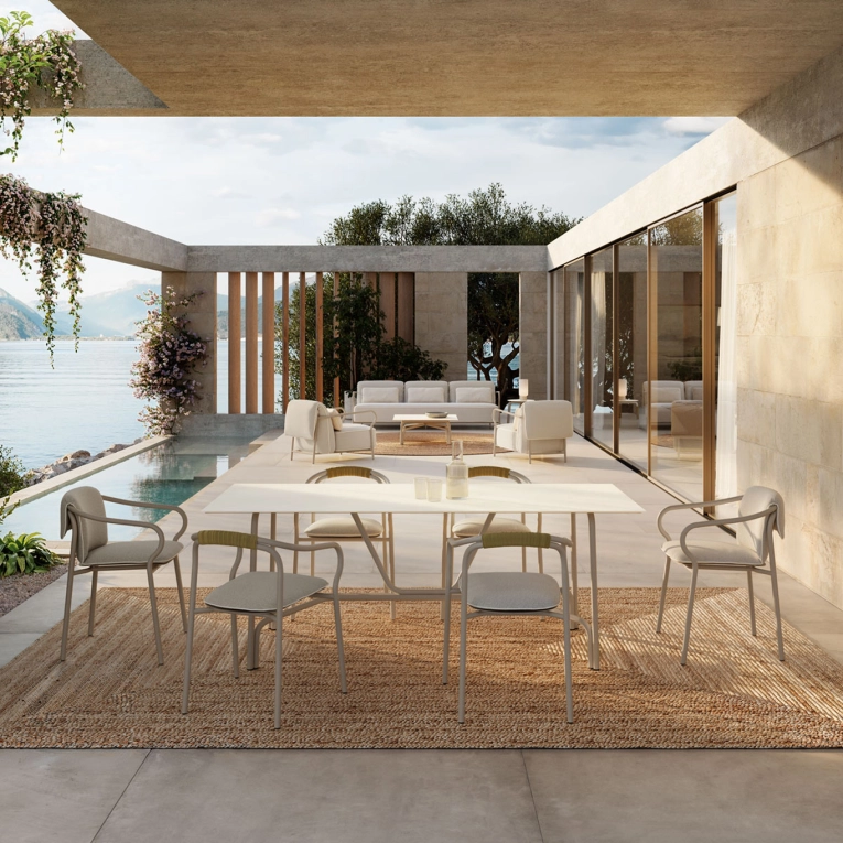 Outdoor Chair and Small Lounge Chair SALO Terracotta UNOPIÙ