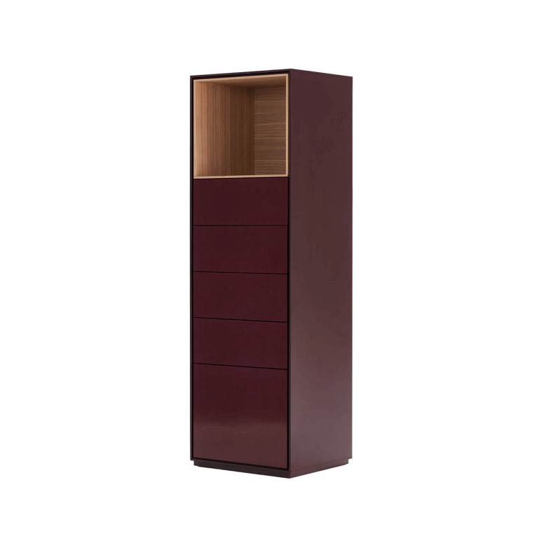 Meuble de rangement OTTO H 145 Bordeaux brillant MDF