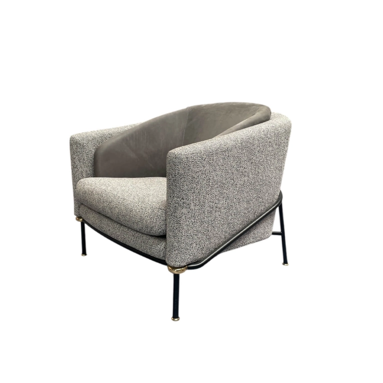 FIL Tissu Nubuck Gris MINOTTI