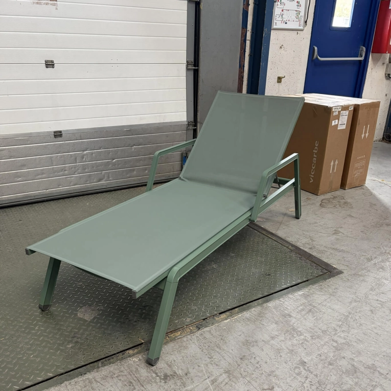 Outdoor Bench and Sunlounger LATITUDE Green with armrests KETTLER