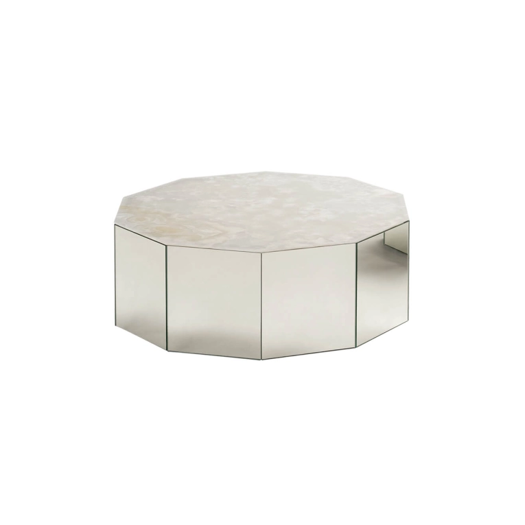 Coffee Table COLONNA Ø 70 Onyx marble TACCHINI