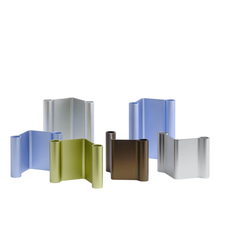 Candle Holder, Candlestick and Candle PAIR H 18 Green MUUTO