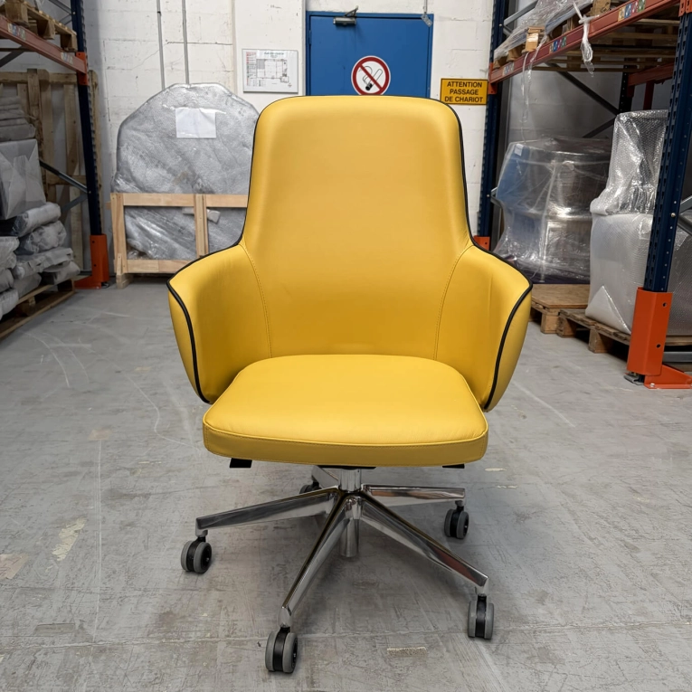 Fauteuil Occasion OPERA cuir Jaune LEYFORM