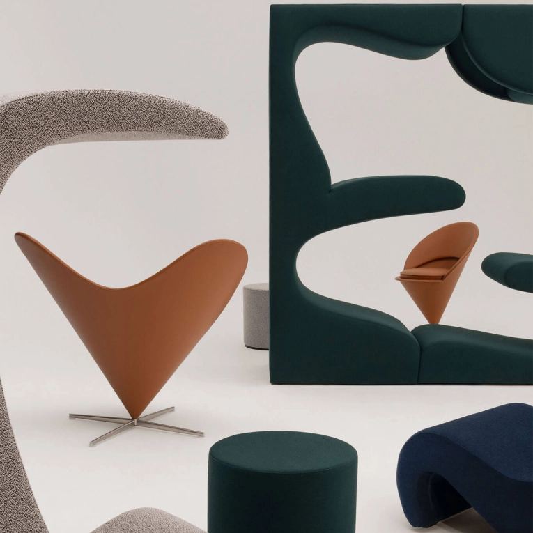 HEART CONE CHAIR Cuir Premium Cognac VITRA