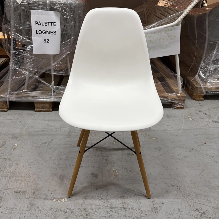 Chaise EAMES PLASTIC DSW Blanc VITRA