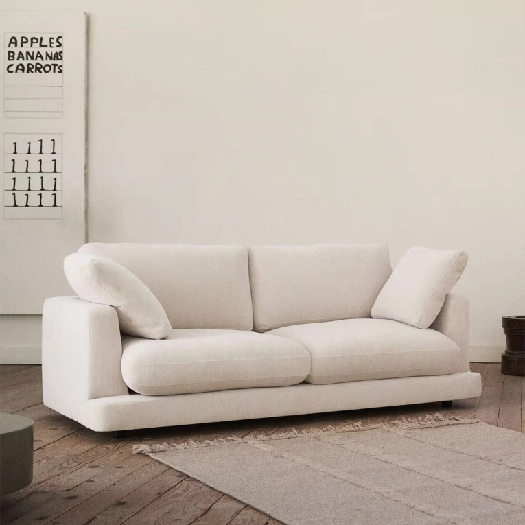 GALA 3 places linéaire Chenille Beige KAVE HOME