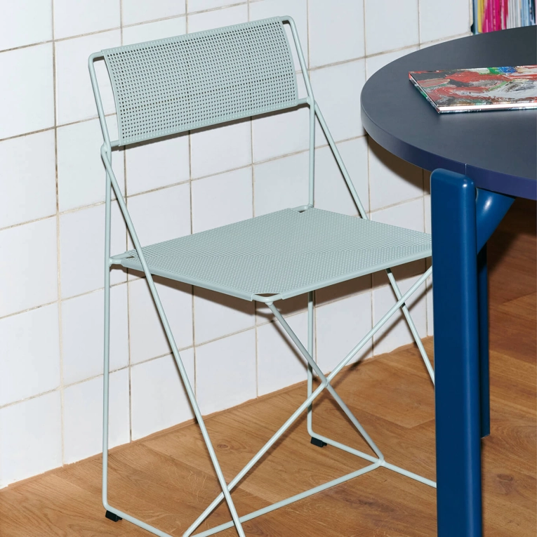Outdoor Chair and Small Lounge Chair X-LINE pale linden HAY