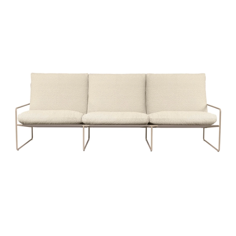 Canapé extérieur DESERT PURE BLOUCLÉ 3 places Blanc cassé FERM LIVING