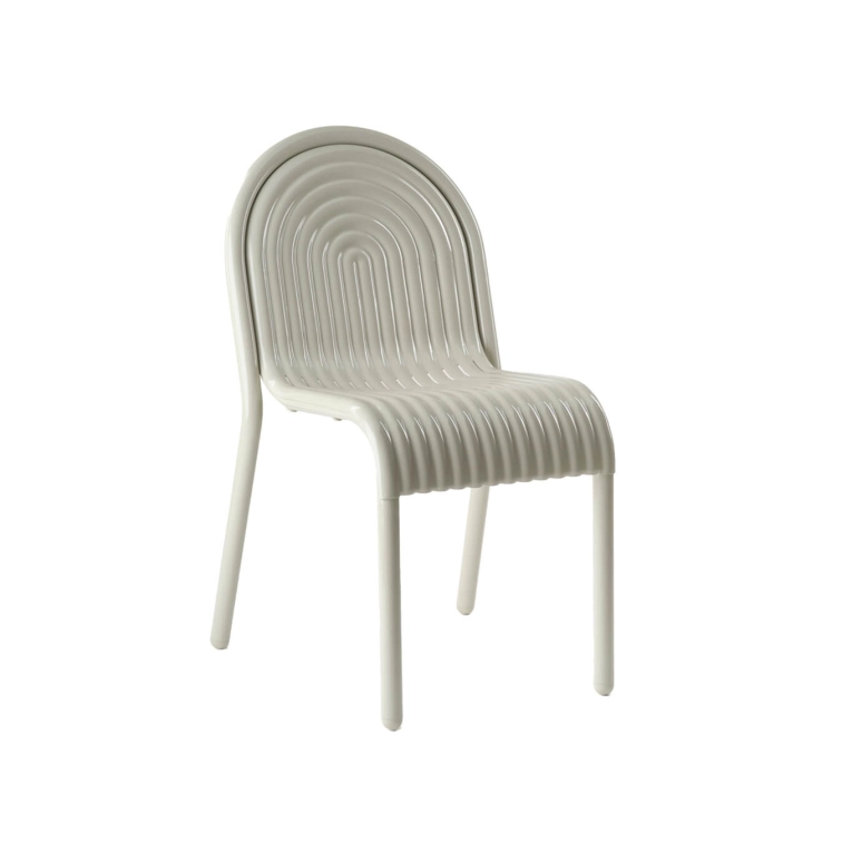 Outdoor Chair and Small Lounge Chair 01 Groove  Side Putty TOM DIXON