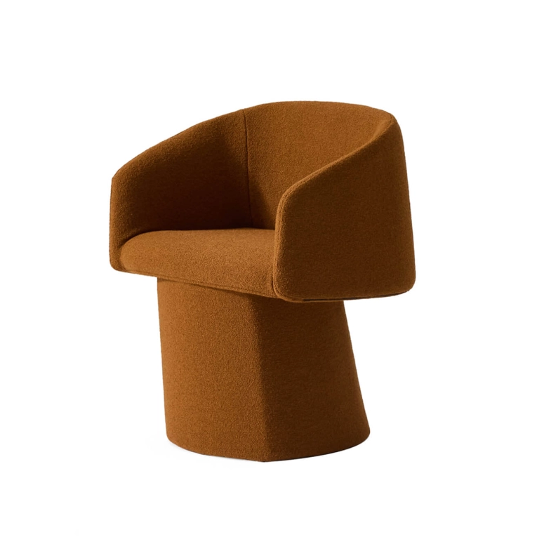 Dining Chair PLINTEA Swivel base Oslo Copper CASSINA