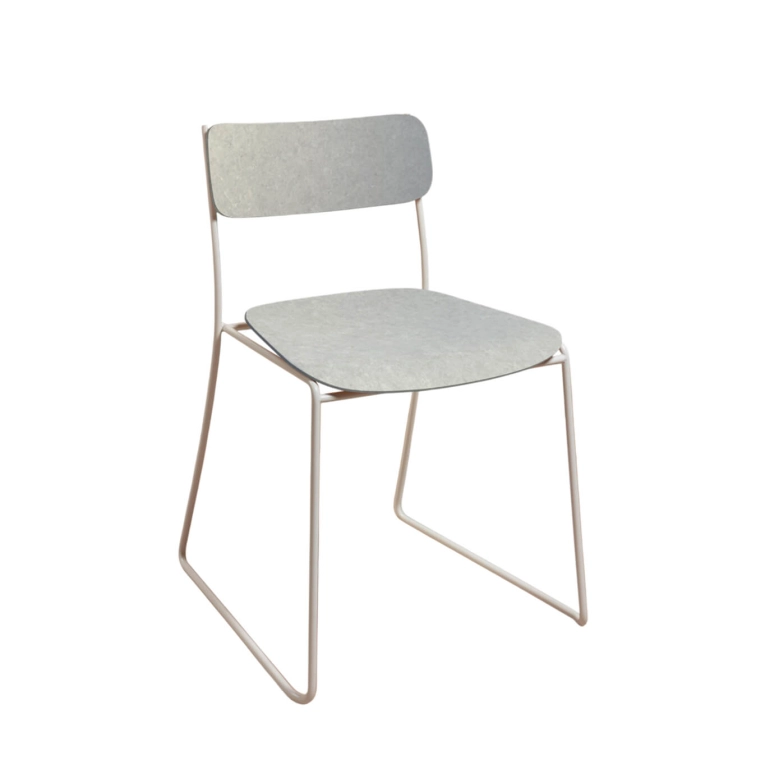 Dining Chair SEN 95.6 White Grey Plastic NOMA