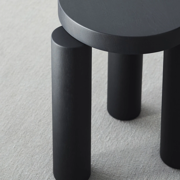 Tabouret OFFSET Chêne noir RESIDENT