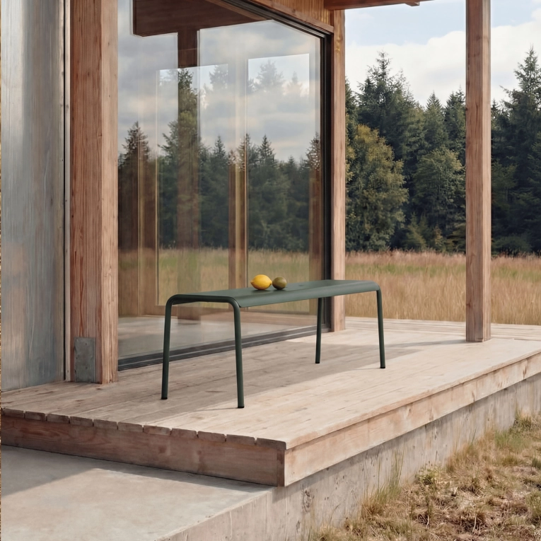 Banc extérieur PANORAMA Vert Forêt L 170 TIPTOE