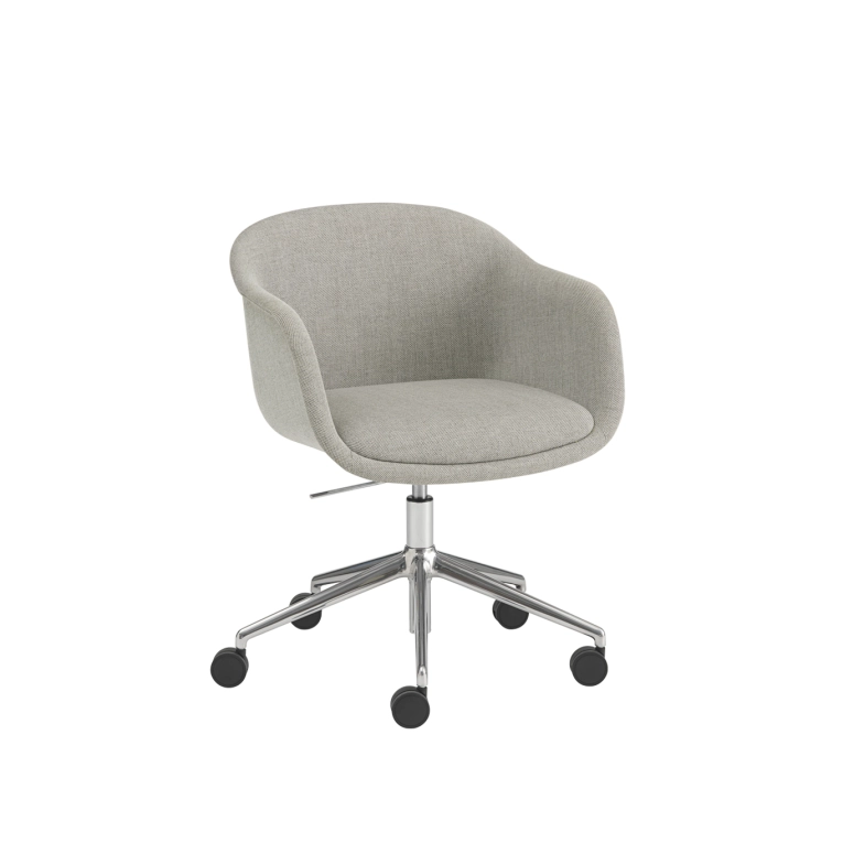 Fauteuil FIBER CONFERENCE Rewool 108/Aluminium MUUTO