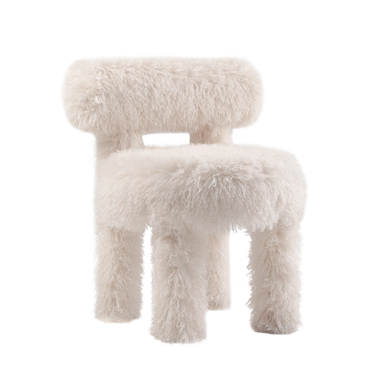 Chaise GROPIUS CS1 FLUFFY Azur cotonneux Ivoire NOOM HOME