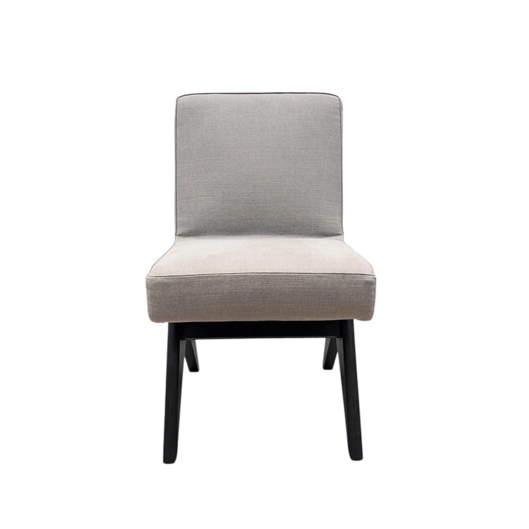 Chaise COMMITTEE piètement chêne noir tissu Gris CASSINA