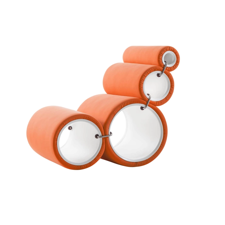 Easy chair TUBE CHAIR Bielastico Orange CAPPELLINI