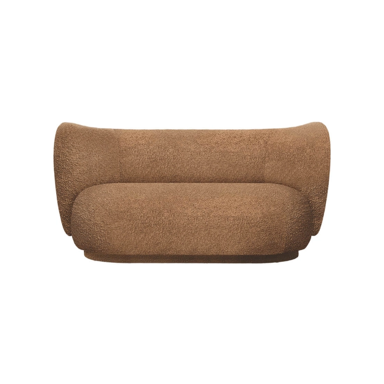 Sofa RICO 2 Seater, Light Brown BouclÃ© FERM LIVING