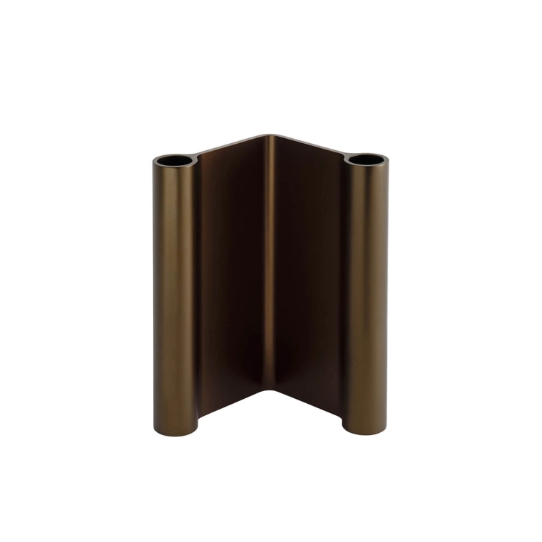Candle Holder, Candlestick and Candle PAIR H 18 Brown MUUTO