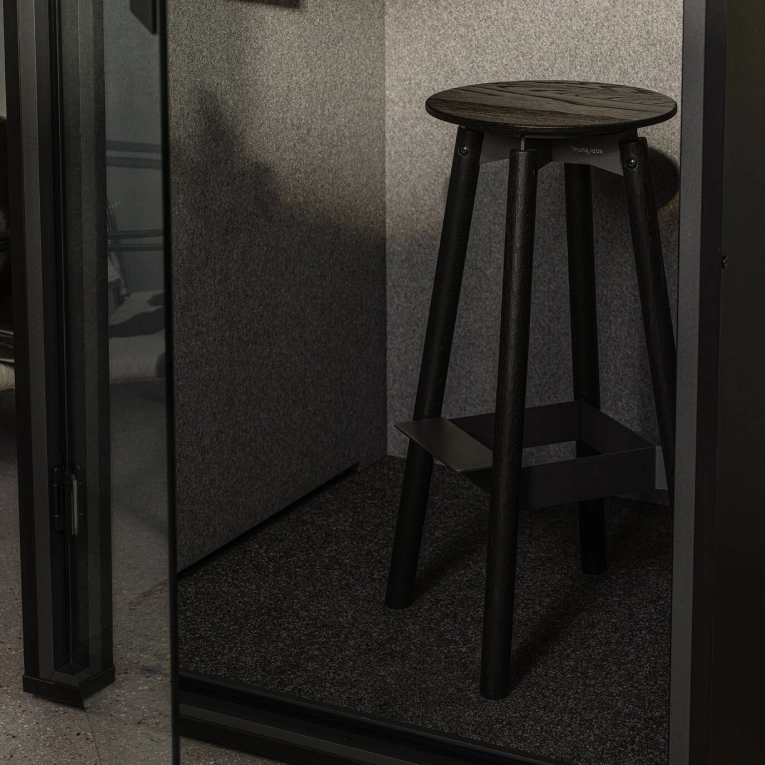 Tabouret collectivité BA Tabouret pour cabine FOCUS Noir BERLIN ACOUSTICS